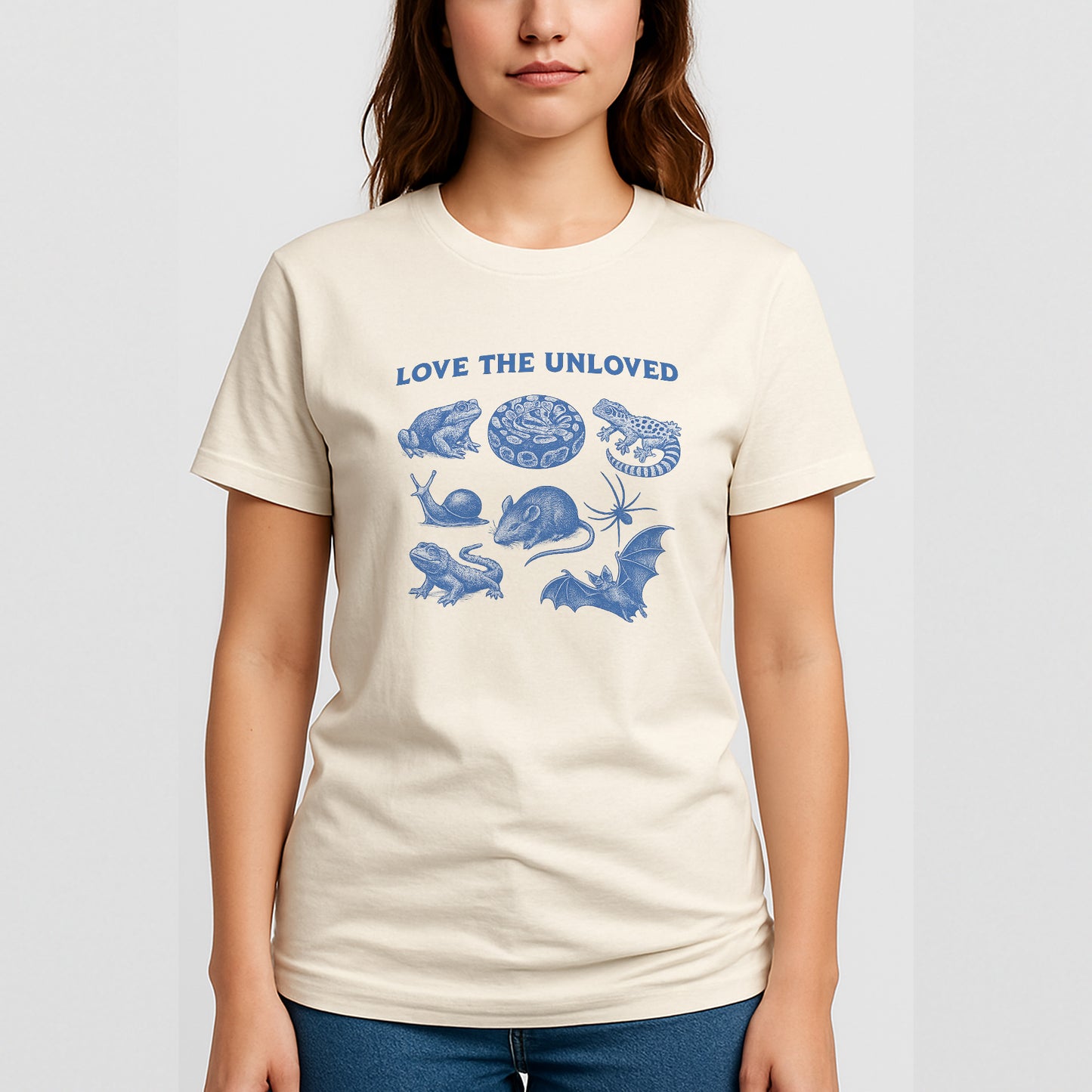 Love The Unloved T-Shirt – Funny Reptile Tee - Odd Animal Appreciation Shirt - Natural - Up To 5XL