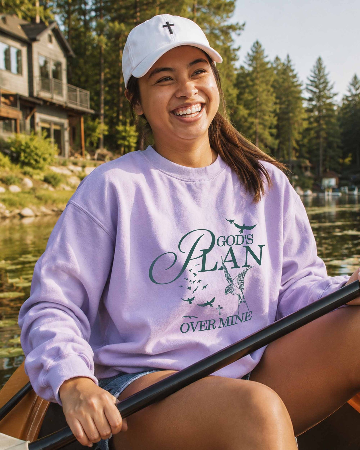 God's Plan Over Mine Christian Comfort Colors® Sweatshirt | Women's Christian Crewneck