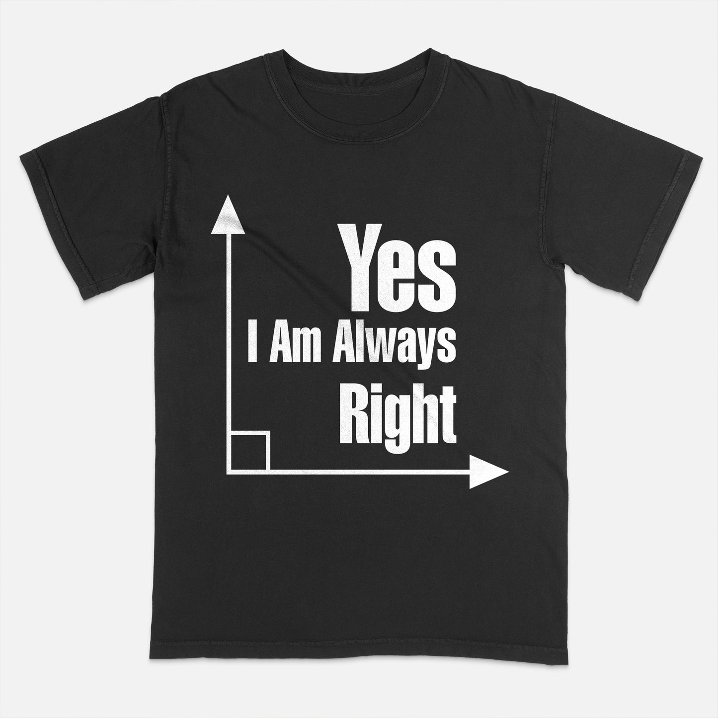 Yes I Am Always Right T-Shirt -  Funny Shirt For Teacher - Black - Up To 5XL
