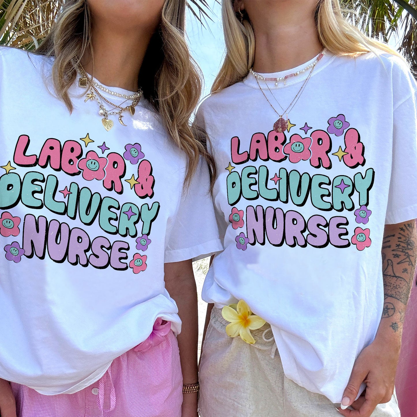 Funny Shirt For L&D Nurse - Labor and Delivery CNA Nurse Tee - White - Up To 5XL