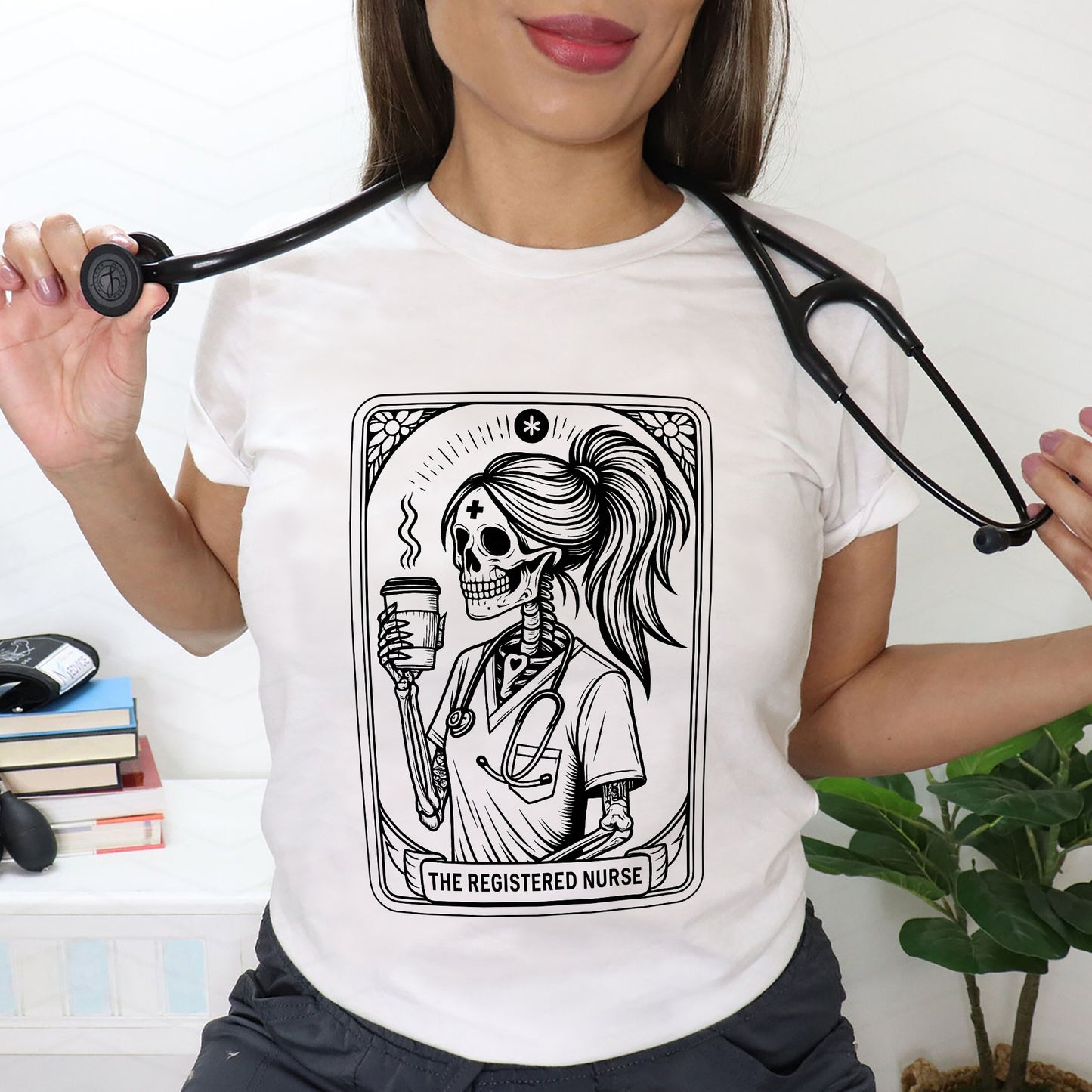 The Registered Nurse T-Shirt   - Funny Stelekon Tees For Registered Nurse - White- Up To 5XL