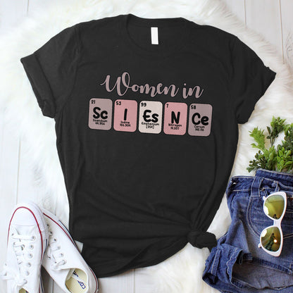 Women in Science T-Shirt   -  Funny Shirt For Teacher - Black - Up To 5XL