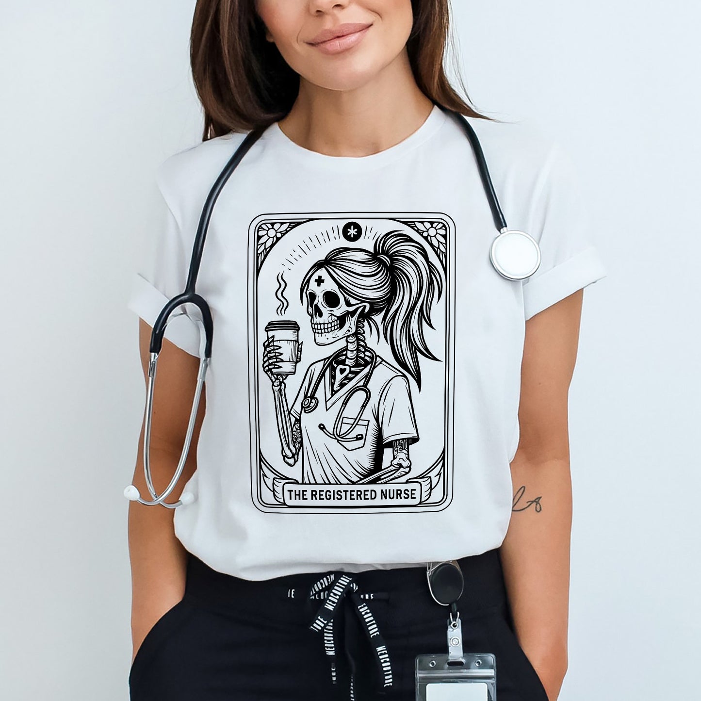 The Registered Nurse T-Shirt   - Funny Stelekon Tees For Registered Nurse - White- Up To 5XL
