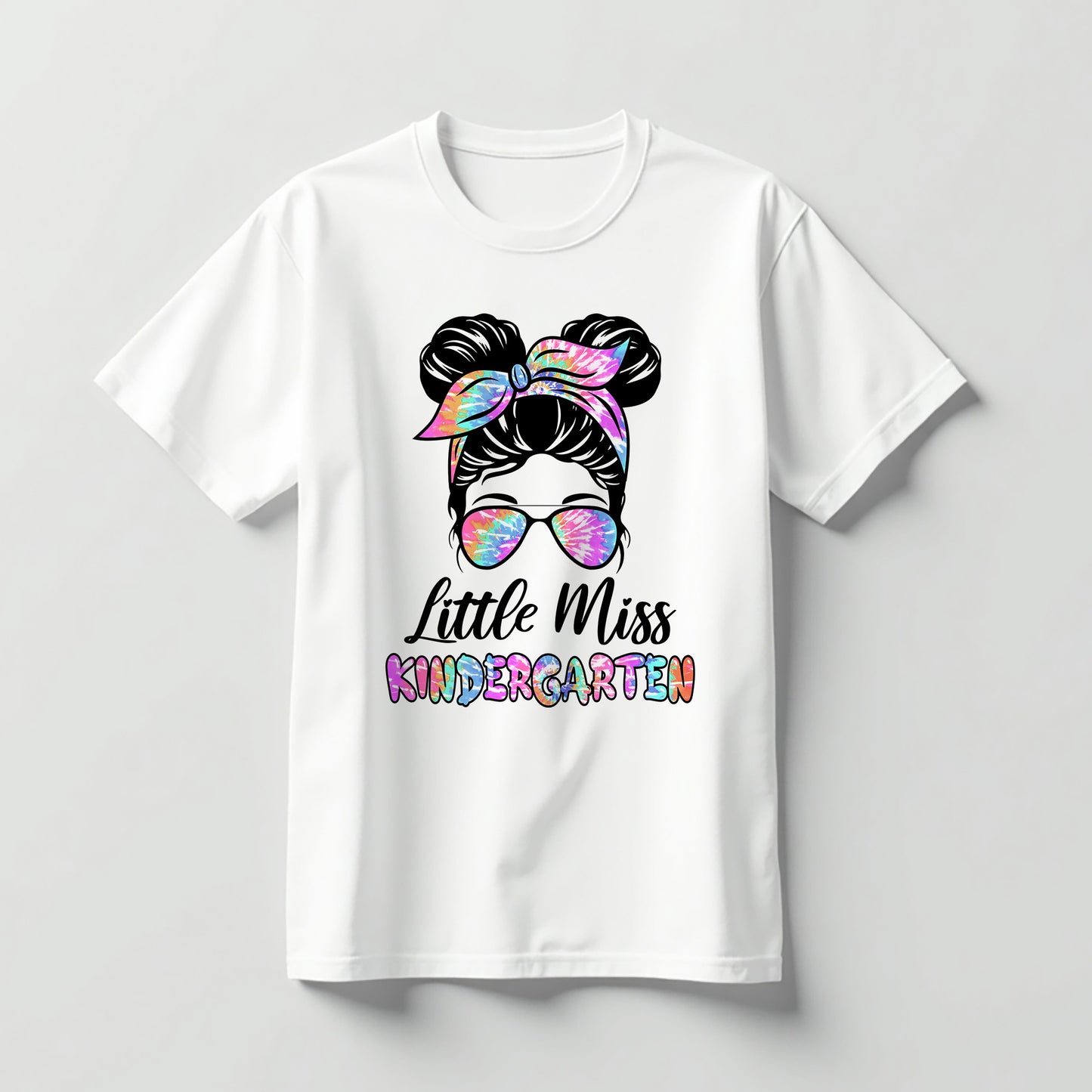 Little Miss Kindergarten Shirt – Girls Back To School Tee –  White – Up To 5XL