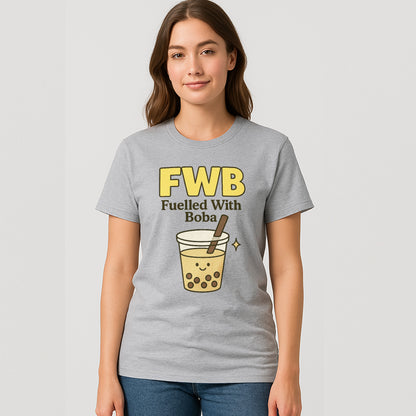 FWB Friends With Burritos T-Shirt – Funny Mexican Food Pun Saying Tee – Sport Grey - Up To 5XL