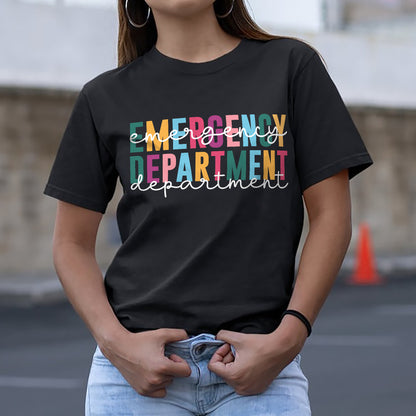 Emergency Department T-Shirt  - Funny Tees For ER Nurse - Black - Up To 5XL