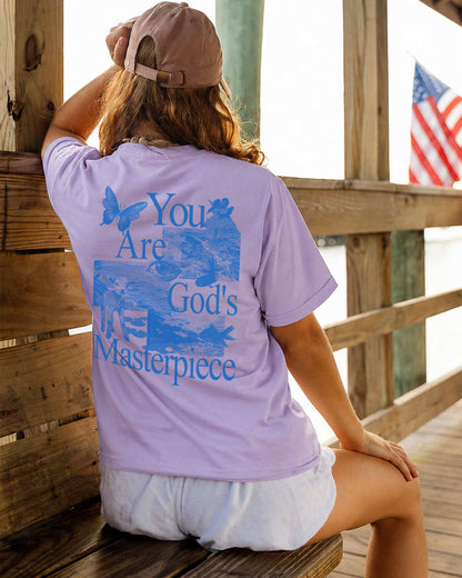 You Are God's Masterpiece Christian Comfort Colors® Tee | Ephesians 2:10 Women's Graphic Shirt