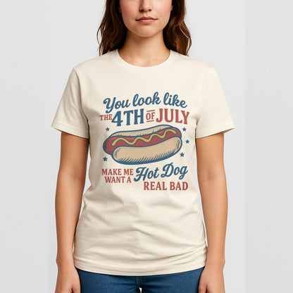 You Look Like The 4th Of July Shirt – Funny 4th Shirts For Independence Day – Natural Tee - Up To 5X
