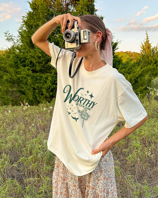 Worthy Is Your Name Christian Comfort Colors® Tee | Worship Faith Shirt