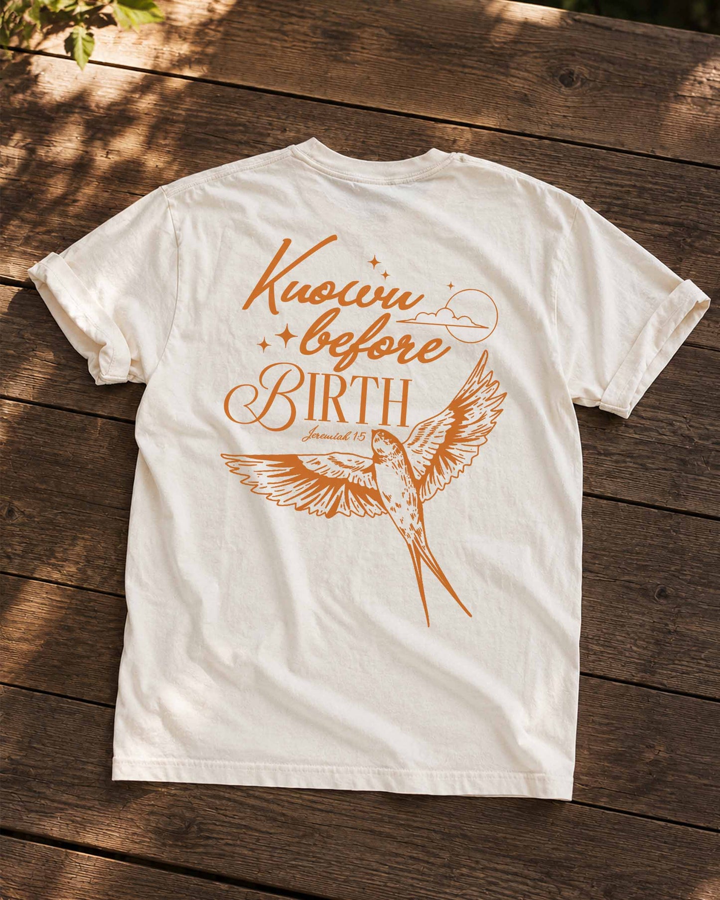 Known Before Birth Christian Comfort Colors® Tee | Jeremiah 1:5 Women's Graphic Shirt