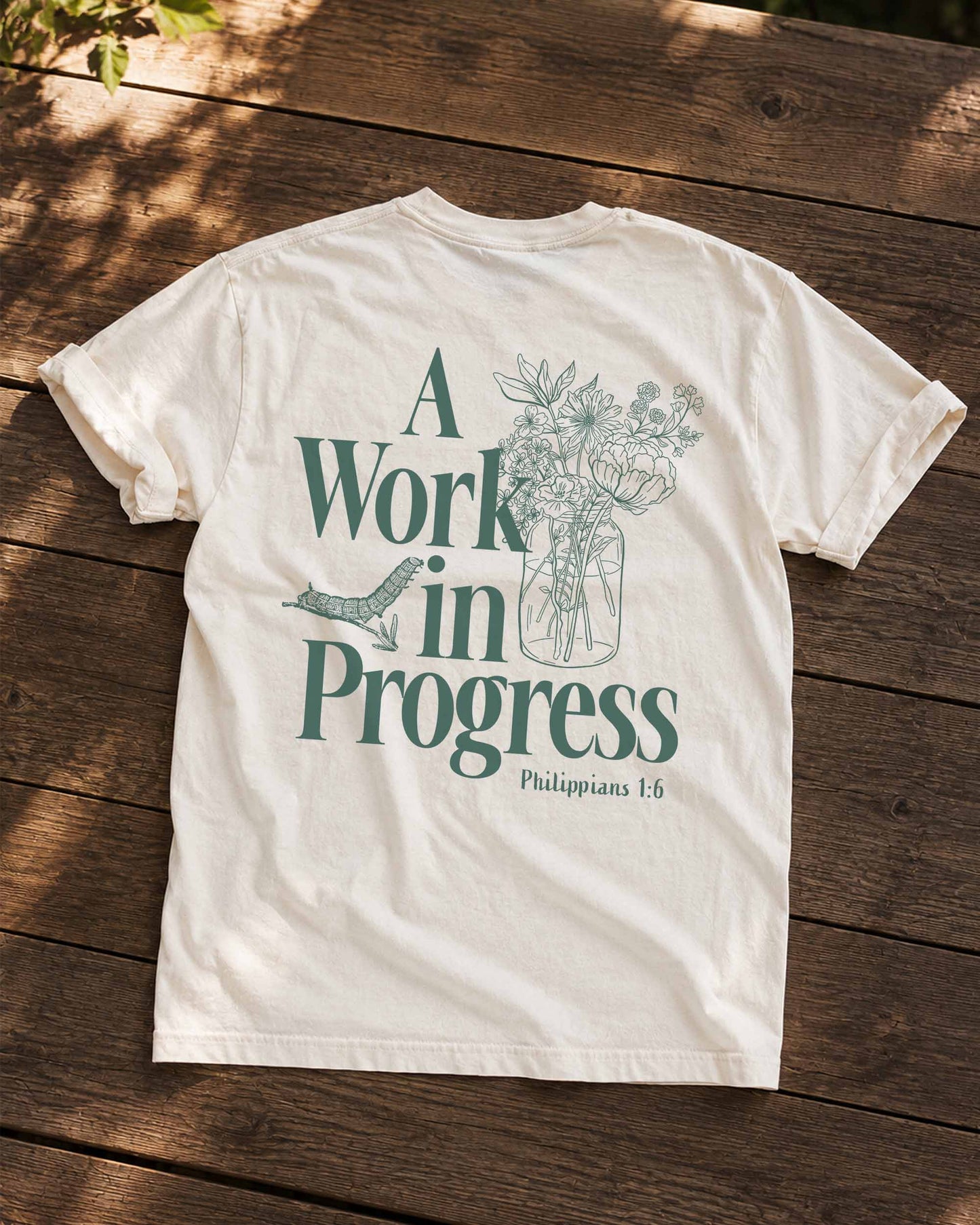 A Work in Progress Christian Comfort Colors® Tee | Philippians 1:6 Women's Graphic Shirt