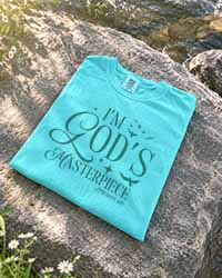 I'm God's Masterpiece Christian Comfort Colors® Tee | Ephesians 2:10 Women's Graphic Shirt