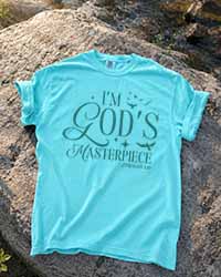 I'm God's Masterpiece Christian Comfort Colors® Tee | Ephesians 2:10 Women's Graphic Shirt
