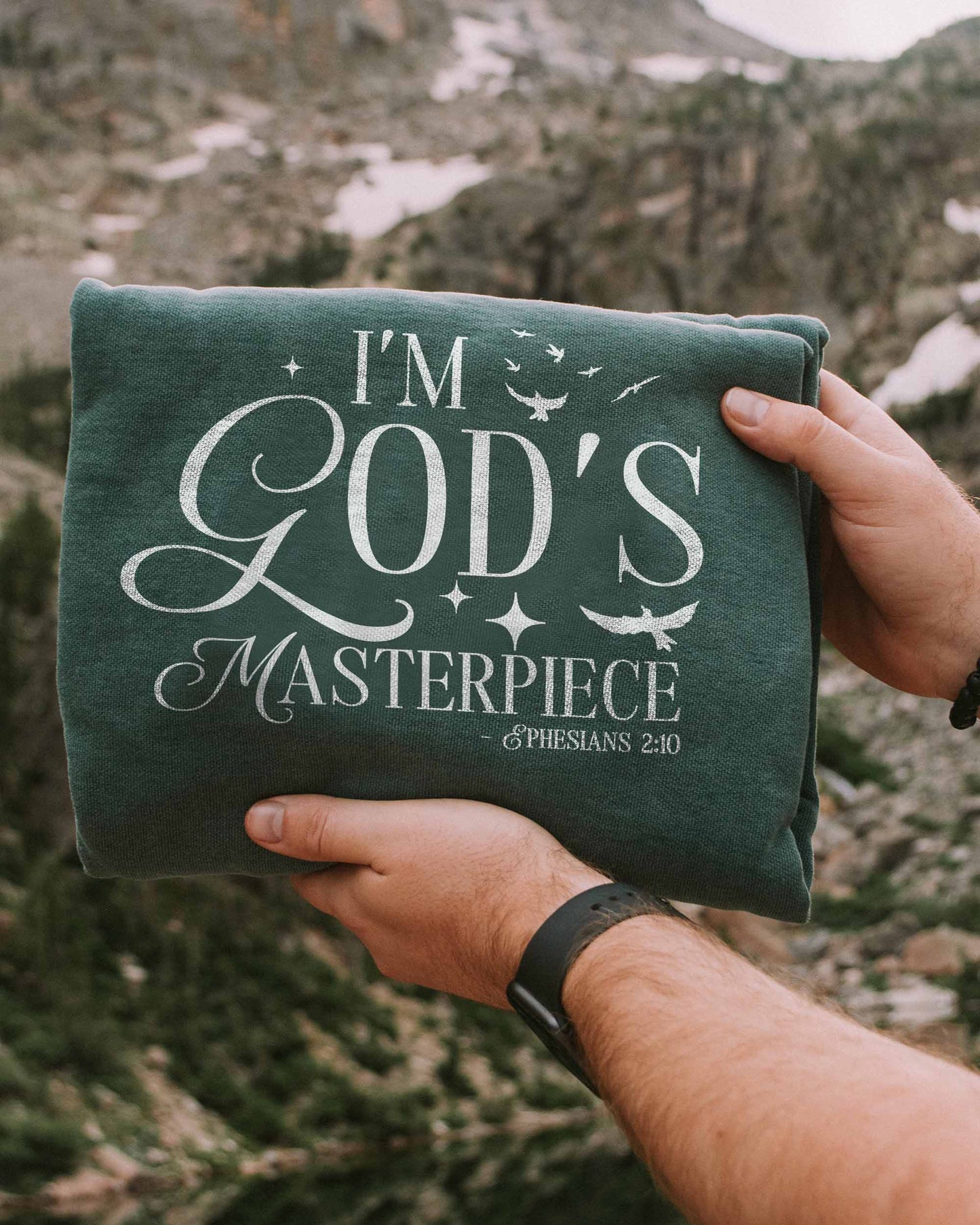 I'm God's Masterpiece Christian Comfort Colors® Sweatshirt | Ephesians 2:10 Women's Faith Crewneck