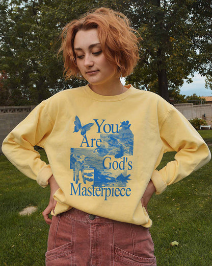 You Are God's Masterpiece Christian Comfort Colors® Sweatshirt | Women's Faith Crewneck