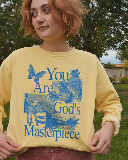 You Are God's Masterpiece Christian Comfort Colors® Sweatshirt | Women's Faith Crewneck