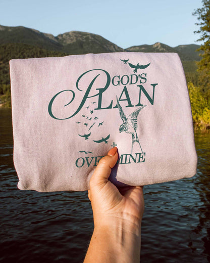 God's Plan Over Mine Christian Comfort Colors® Sweatshirt | Women's Christian Crewneck