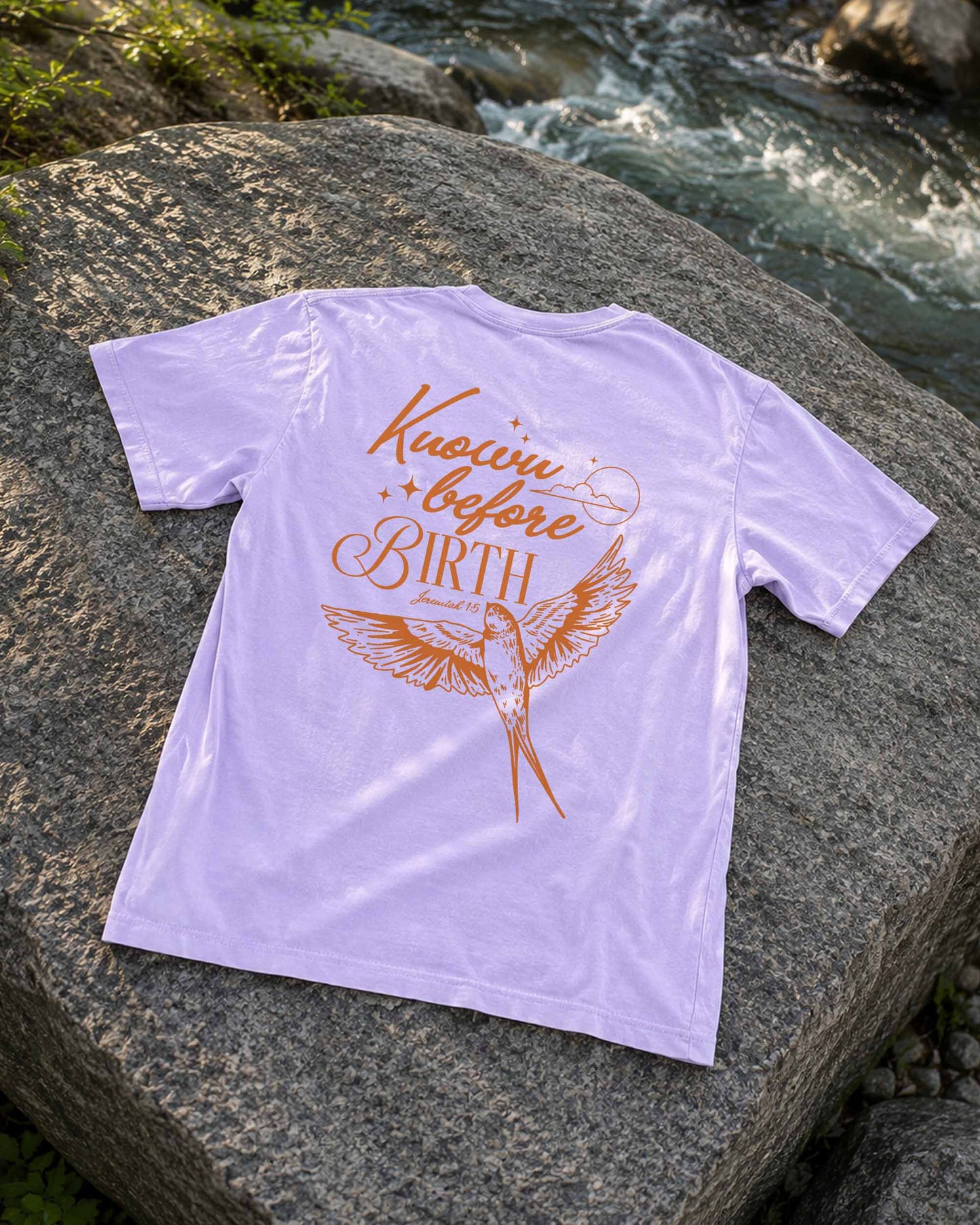 Known Before Birth Christian Comfort Colors® Tee | Jeremiah 1:5 Women's Graphic Shirt